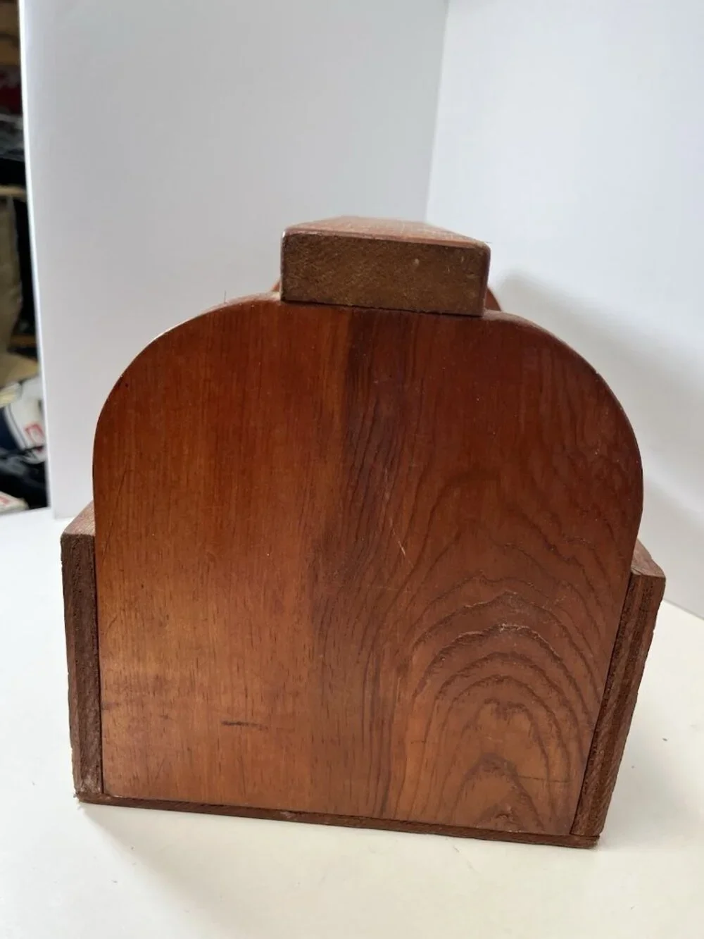 Vintage Wood Shoeshine Tool Box Storage Caddy Handle Handmade Primitive